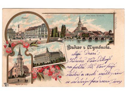 NYMBURK. 1901. Litografie.