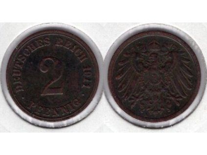 NĚMECKO. 2 Pfennig 1911/A.