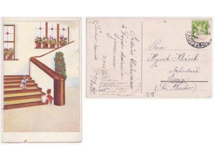 Děti na schodech. 1924