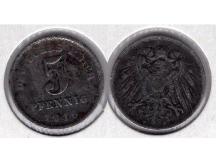 NĚMECKO. 5 Pfennig 1916/D.