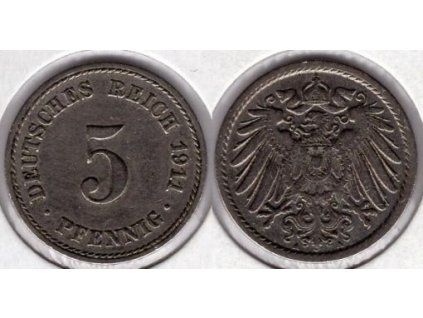 NĚMECKO. 5 Pfennig 1911/A.
