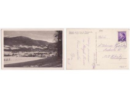 Ostravice s Lysou horou v pozadí. 1944