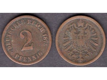 NĚMECKO. 2 Pfennig 1875/A.