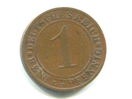 NĚMECKO. 1 Rentenpfennig 1924/A.