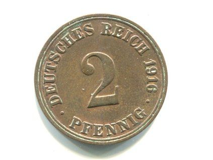 NĚMECKO. 2 Pfennig 1916/A.