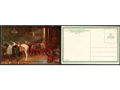 Nr. 087. Einquartierung im Schloßkorridor. Autor: F. Höllerer.