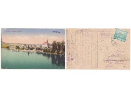 Litoměřice / Leitmeritz. Partie a.d.Elbe. 1920.