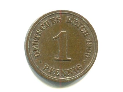 NĚMECKO. 1 Pfennig 1900/F.