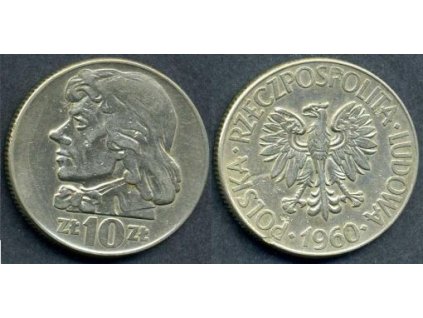 POLSKO. 10 złotych 1960. Kościuszko.