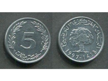 TUNIS. 5 millim 1997/1418. KM-348