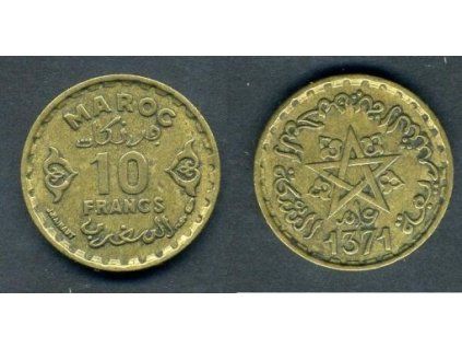 MAROKO. 10 francs 1371. Y-49