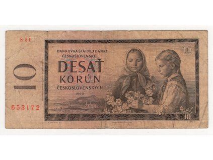 ČESKOSLOVENSKO. 10 korun 1960. Série S 51. Hej. 97c.