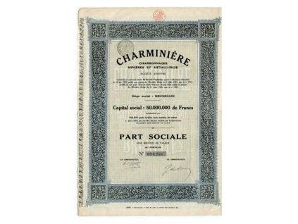 BELGIE. Charminiére Charbonnages, Miniéres et Métallurgie. 1924, č. 033.249.