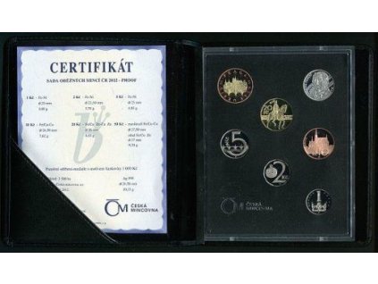 ČESKO. Sada oběžných mincí 2012. PROOF. Kůže.