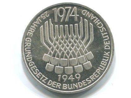 NĚMECKO. 5 Mark 1974/F. 25 let SRN. Ag.