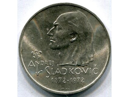 ČESKOSLOVENSKO. 20 Kčs 1972. Sládkovič. Ag.