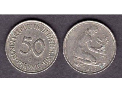 NĚMECKO. 50 Pfennig 1977/J.