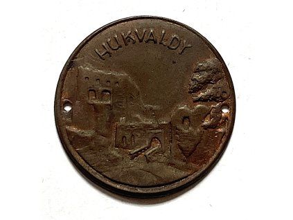 HUKVALDY. Štítek na hůl.