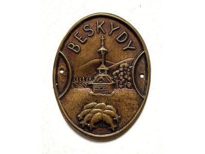 BESKYDY. Štítek na hůl.