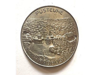 PUSTEVNĚ na Radhošti. Štítek na hůl.