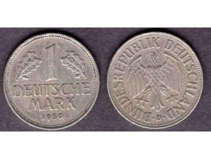 NĚMECKO. 1 Mark 1950/D.