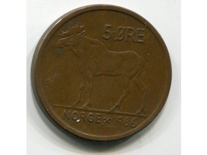 NORSKO. 5 öre 1966.