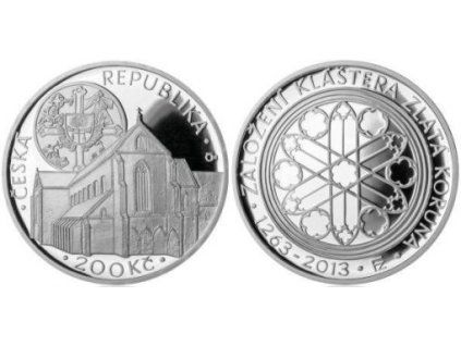 Česká republika. 200 Kč 2013. Založení kláštera Zlatá koruna. PROOF.