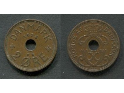 DÁNSKO. 2 öre 1928. KM-827.2