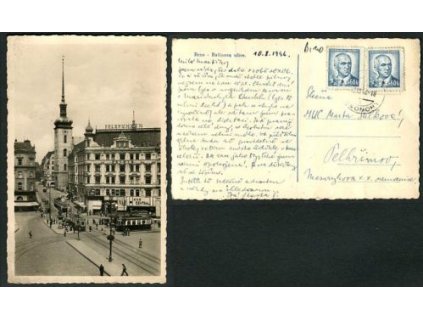 BRNO. Rašínova ulice. 1946.