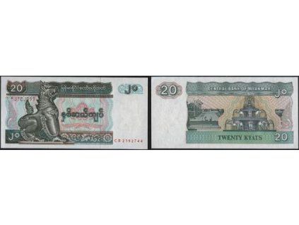 MYANMAR. 20 kyats 1994. Pi.72.