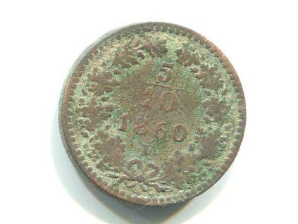 František Josef I. 5/10 Kreuzer 1860/V.