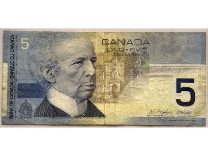 KANADA. 5 dollars.