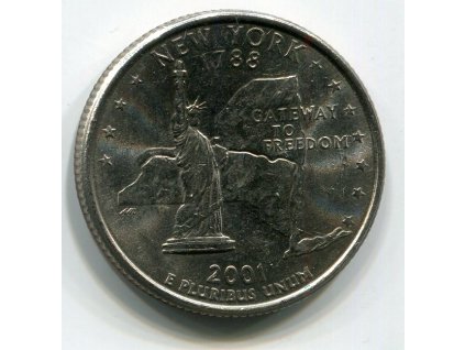 USA. 1/4 dollar 2001/P. New York.