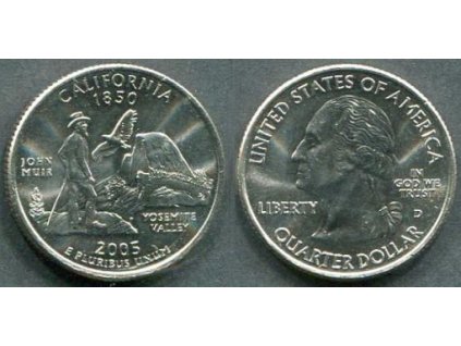 USA. 1/4 dollar 2005/D. California.