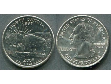 USA. 1/4 dollar 2006/P. North Dakota.