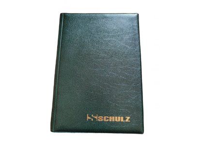 Kapesní album s pevnou vazbou a osmi listy na 96 mincí, zelená