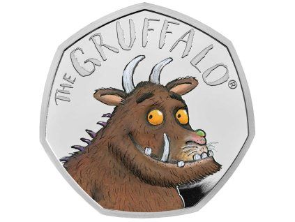 the gruffalo 2019 uk 50p silver proof coin rev tone
