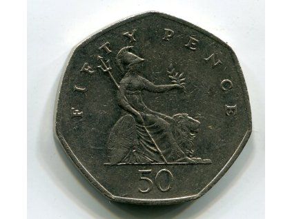 Velká Británie. 50 pence 2000.