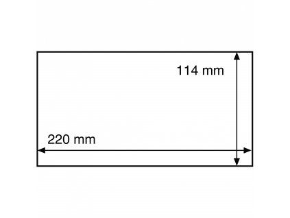 Ochranné fólie na známky/pohlednice do rozměru 220×114 mm, průhledné - 50 kusů v balení