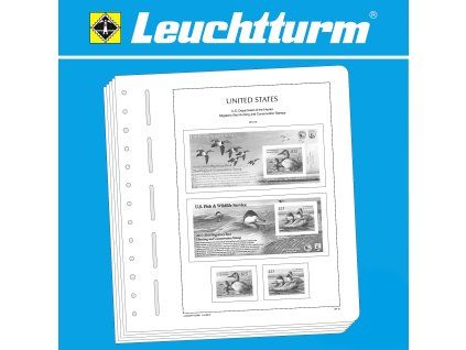 Předtištěné listy LEUCHTTURM SF - Spojené státy americké 1934-2019, na federální kachní známky