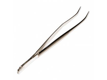 Pinzeta 42 deluxe, na známky, dlouhá 12 cm, prohnutá a lopatková s pouzdrem