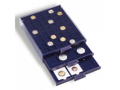 Box SMART, na 48 mincí do Ø 24 mm, modrá