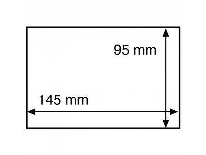 Ochranné fólie na známky/pohlednice do rozměru 145x95 mm, průhledné - 50 kusů v balení