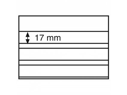 Karta na známky z PVC 148x105 mm, se 3 průhlednými pásky, s ochrannou fólií, černá - 100 kusů v balení 