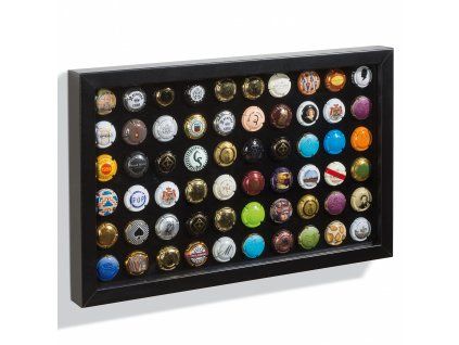 Box FINESTRA na 60 champagne uzávěrů/korunkových uzávěrů, černá 