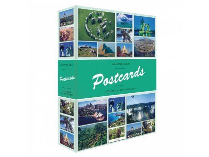 Album POSTCARDS s potiskem, na 200 pohlednic ve formátu až 162×114 mm, s 50 vázanými listy 
