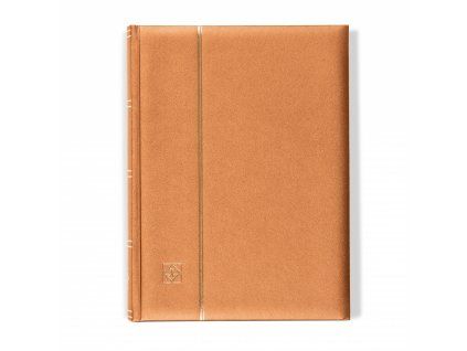 Zásobník na známky COMnaT, DIN A4, metalický design, s 64 černými listy, pergamenové mezilisty, polstrovaná vazba, bronzová 