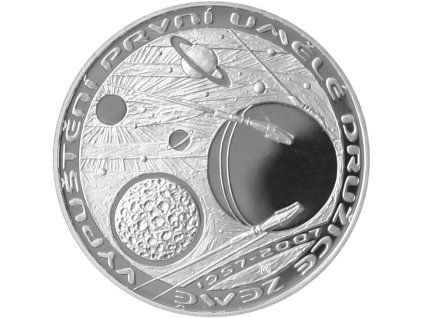 000222 stribrna mince 200 kc vypusteni prvni umele druzice zeme 50 vyroci 2007 proof 01 det