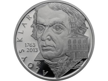 000619 stribrna mince 200kc aloys klar 250 vyroci narozeni 2013 proof 01 det
