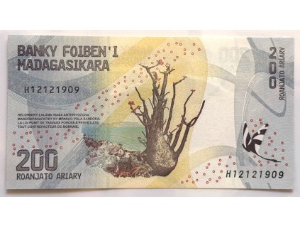MADAGASKAR. 200 ariary 2017.